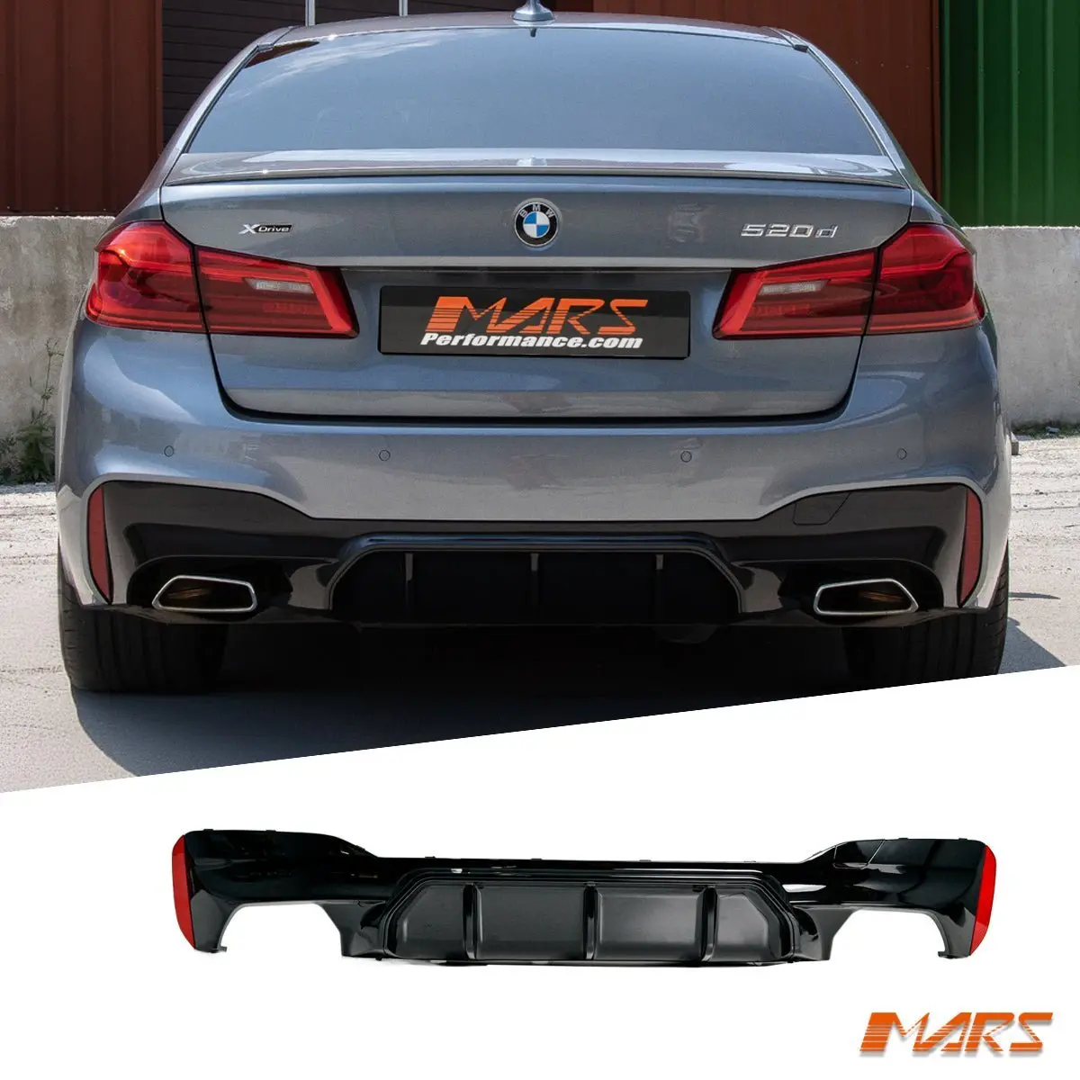 F90 M5 Style Gloss Black Rear Bumper Bar Diffuser Spoiler Bodykit For Bmw 5 Series G30 G31 M Sport 2017-2023 1