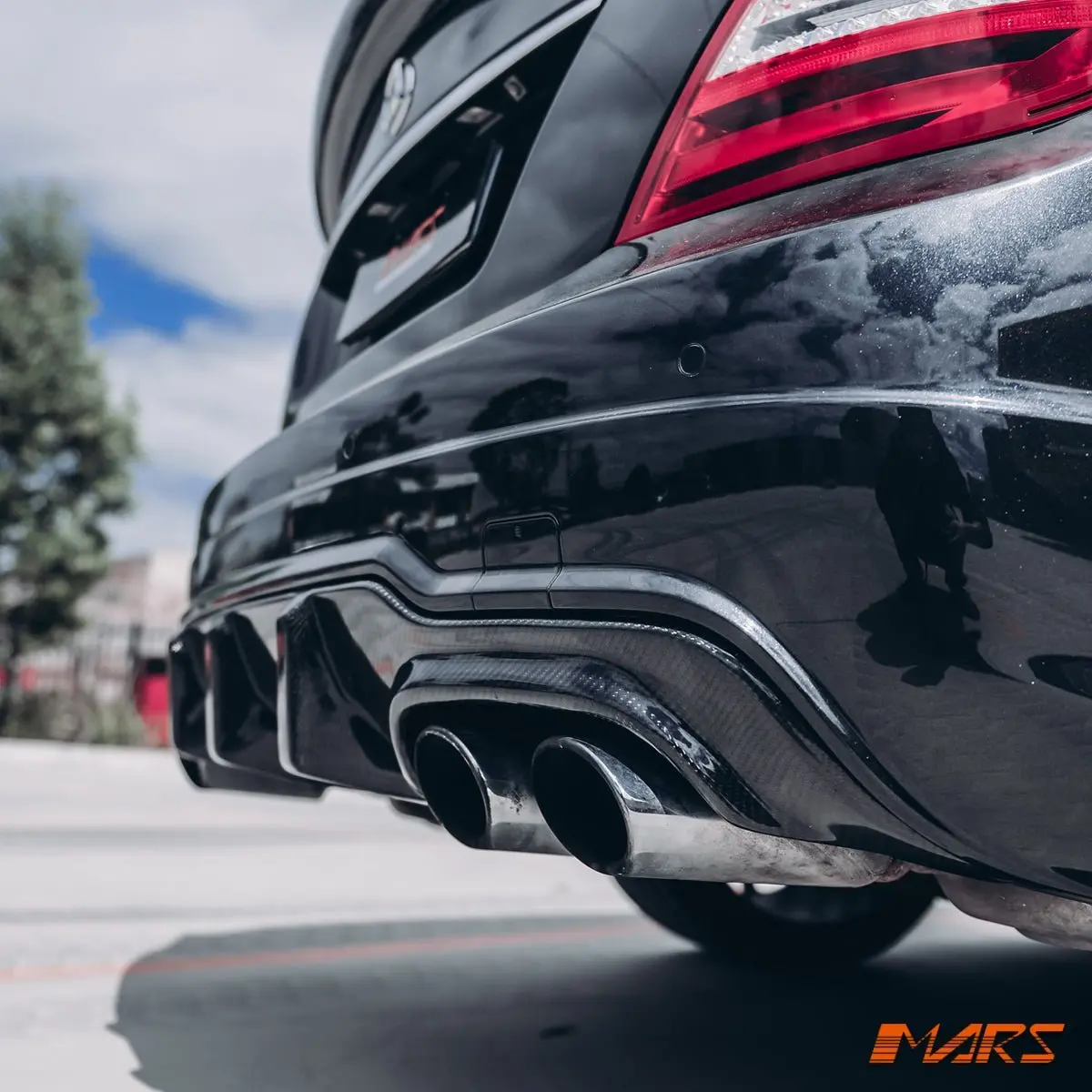 Flokraft Carbon Fibre Rear Bumper Bar Diffuser Bodykit For Mercedes Benz Amg C63 W204 C204 2011-2014 1