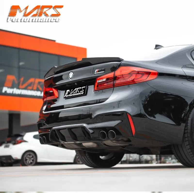 Flokraft Carbon Fibre Rear Trunk Lip Spoiler Wing Bodykit For Bmw 5-Series G30 Sedan & F90 M5 2017-2023 1