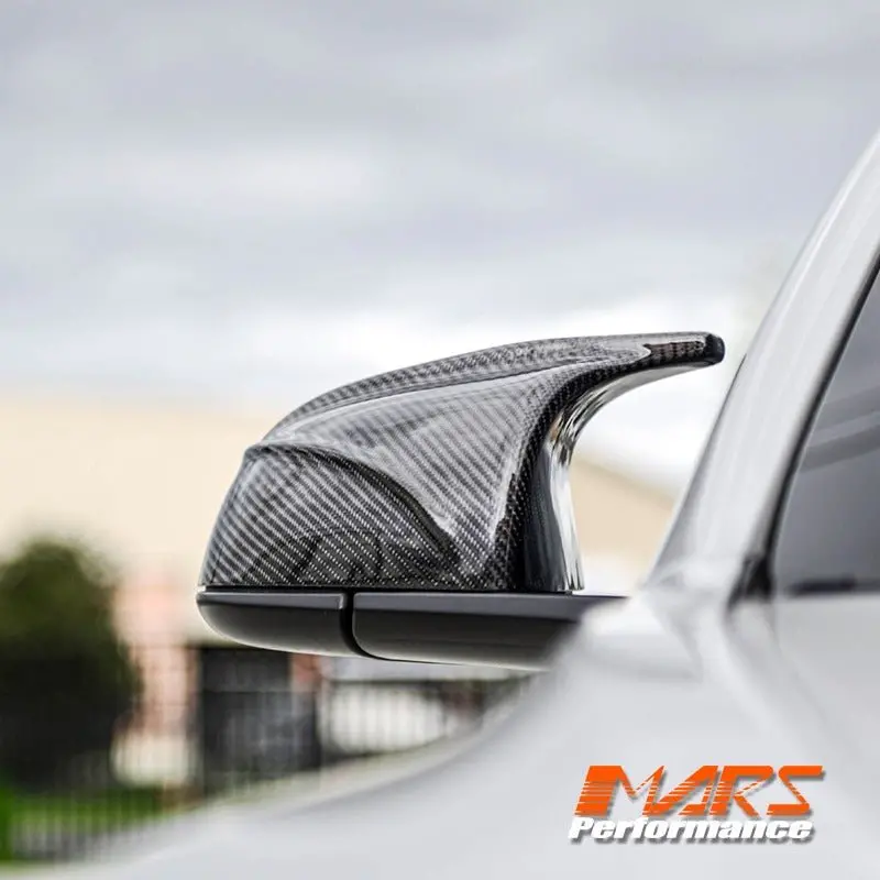 Flokraft Carbon Fibre Replacement Mirror Cover Caps Bodykit For Tesla Model 3 & Model Y 1