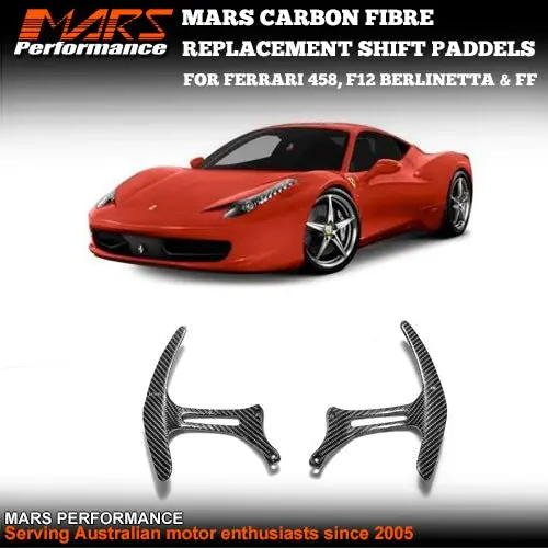 Flokraft Carbon Fibre Replacement Shift Paddels For Ferrari 458, F12 Berlinetta & Ff 1