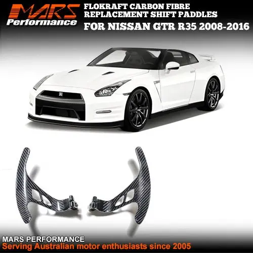 Flokraft Carbon Fibre Replacement Shift Paddles For Nissan Gtr R35 2008-2016 1