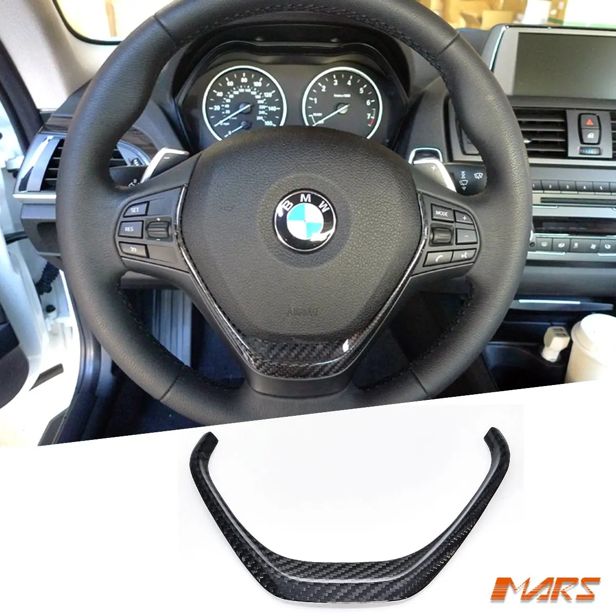 Flokraft Dry Carbon Fibre Steering Wheel Cover Trim For Bmw 1 Series F20 & 2 Series F22 1