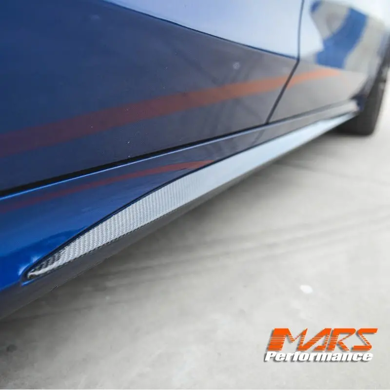 Flokraft Dry Carbon Lower Side Skirts Trim Cover Bodykit For Mercedes-Benz C-Class A205 C205 S205 W205 Amg Package & C43 C63-S 1