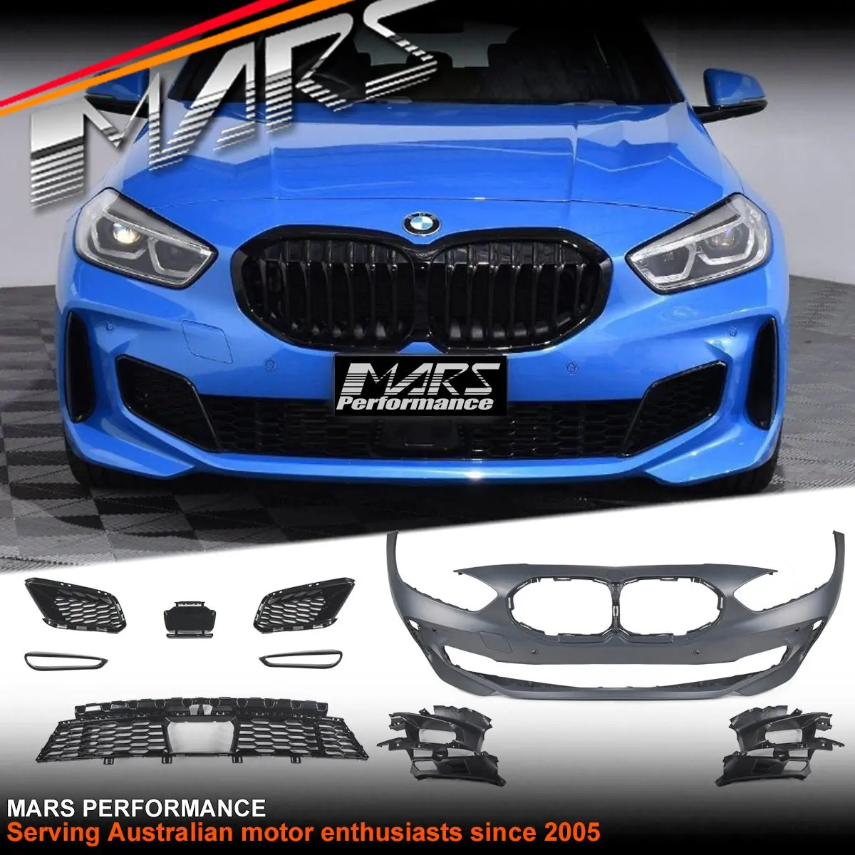 Front Bumper Bar Bodykit For Bmw 1 Series F40 2019-2024 M Sport 118I 128Ti M135i 1