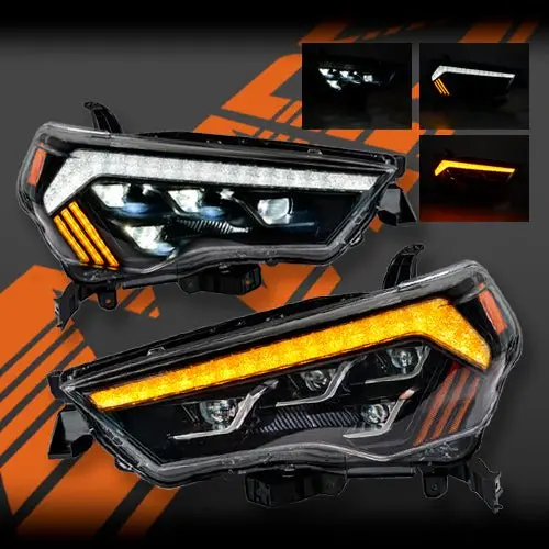 Full Led Drl Head Lights With Sequential Indicator For Toyota 4Runner 2014-2022 1