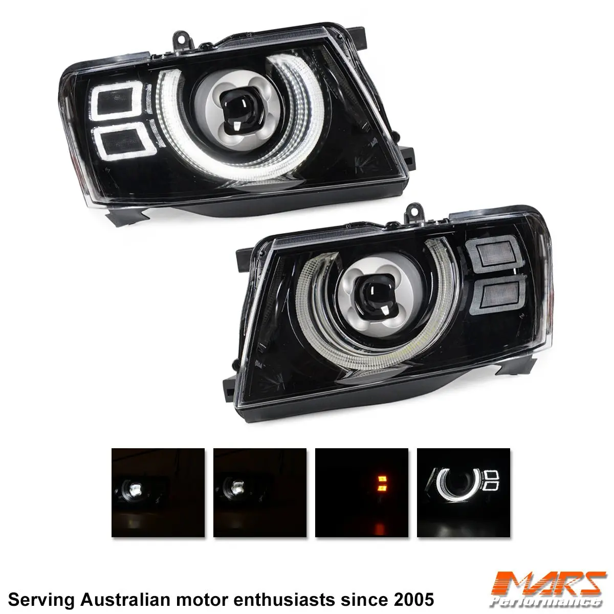 Full Led Head Lights For Nissan Patrol Gu Mk4 5 6 7 8 2005-2013 & Y61 2013-2016 1