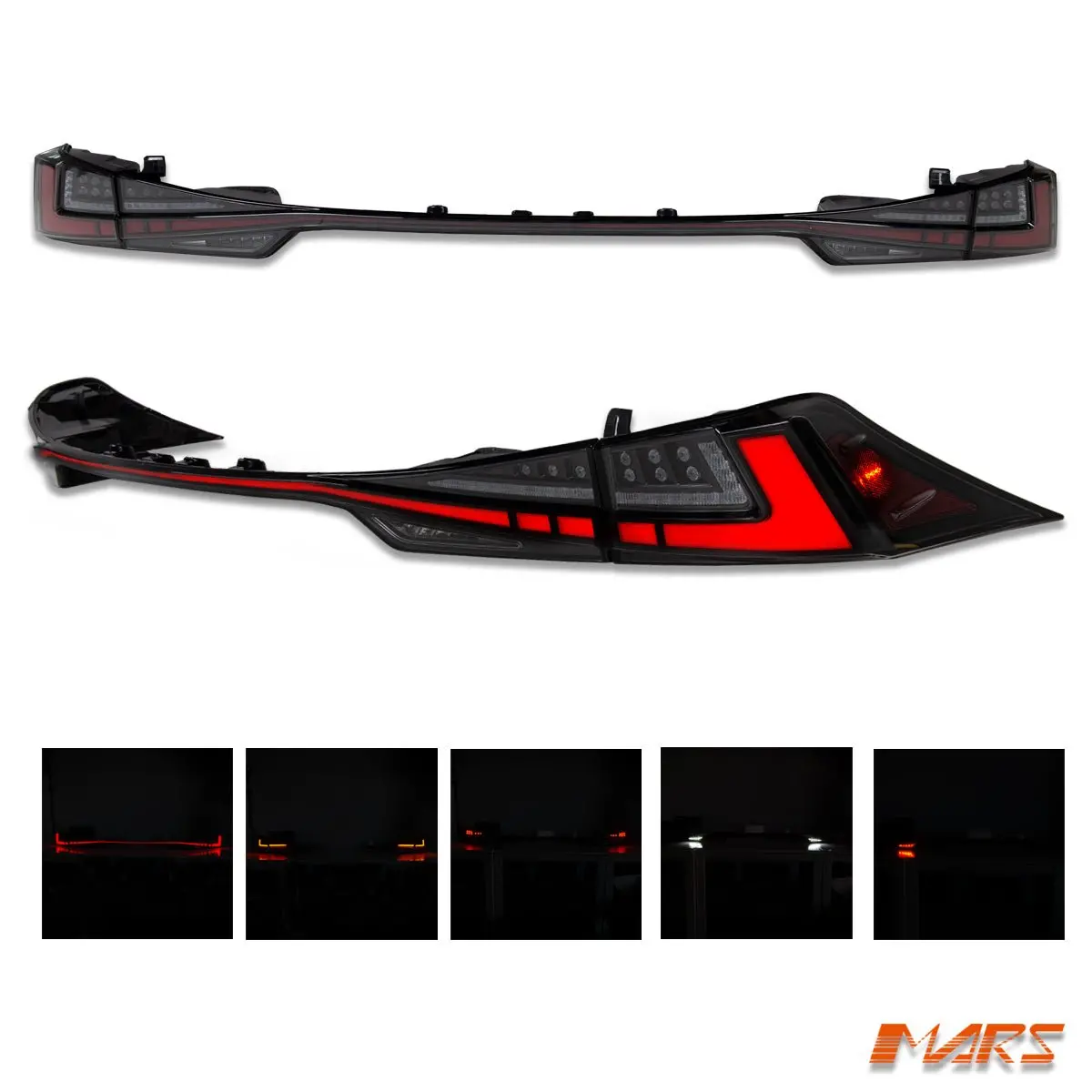 Full Led Tail Lights & Center Garnish For Lexus Is200t Is250 Is300h Is350 Xe30 2013-2020 1