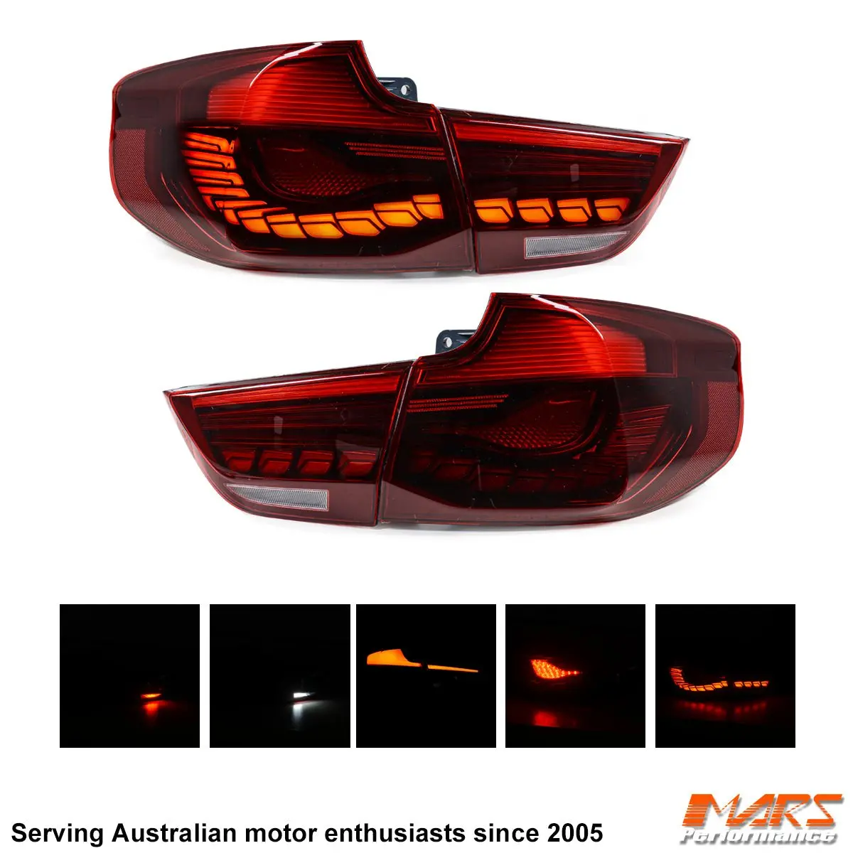 Full Red Oled Tail Lights With Led Sequential Indicator For Bmw 3 Series Gt Pre Lci F34 2013-2016 1