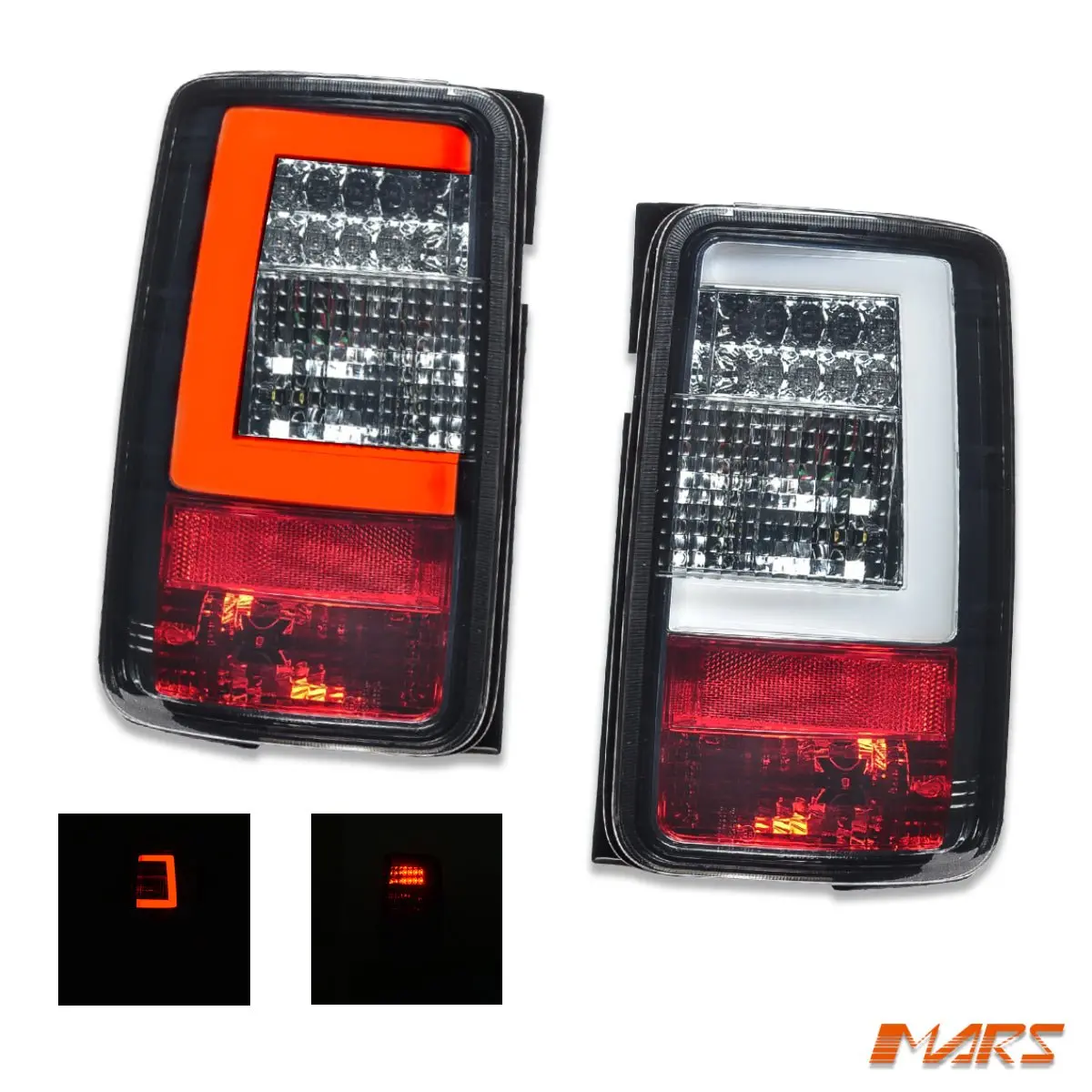 Full Smoked 3D Led Stripe Tail Lights For Volkswagen Vw Caddy 2005-2015 1
