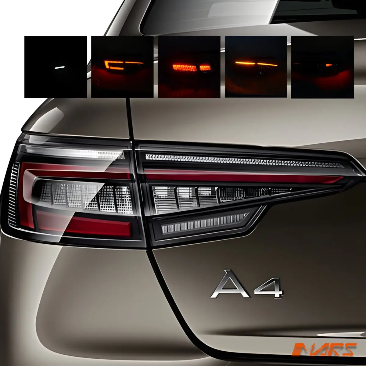 Full Smoked Blackline Style Led Tail Lights For Audi A4 S4 B9 Sedan 2016-2019 1