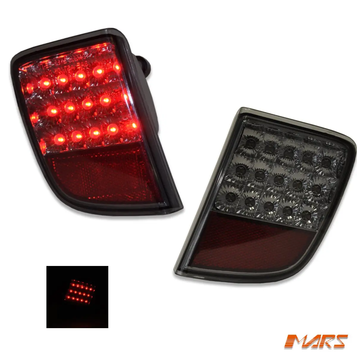 Full Smoked Led Rear Fog Brake Tail Lights For Toyota Landcruiser 200 Series 2007-2015 Lc200 Fj200 1