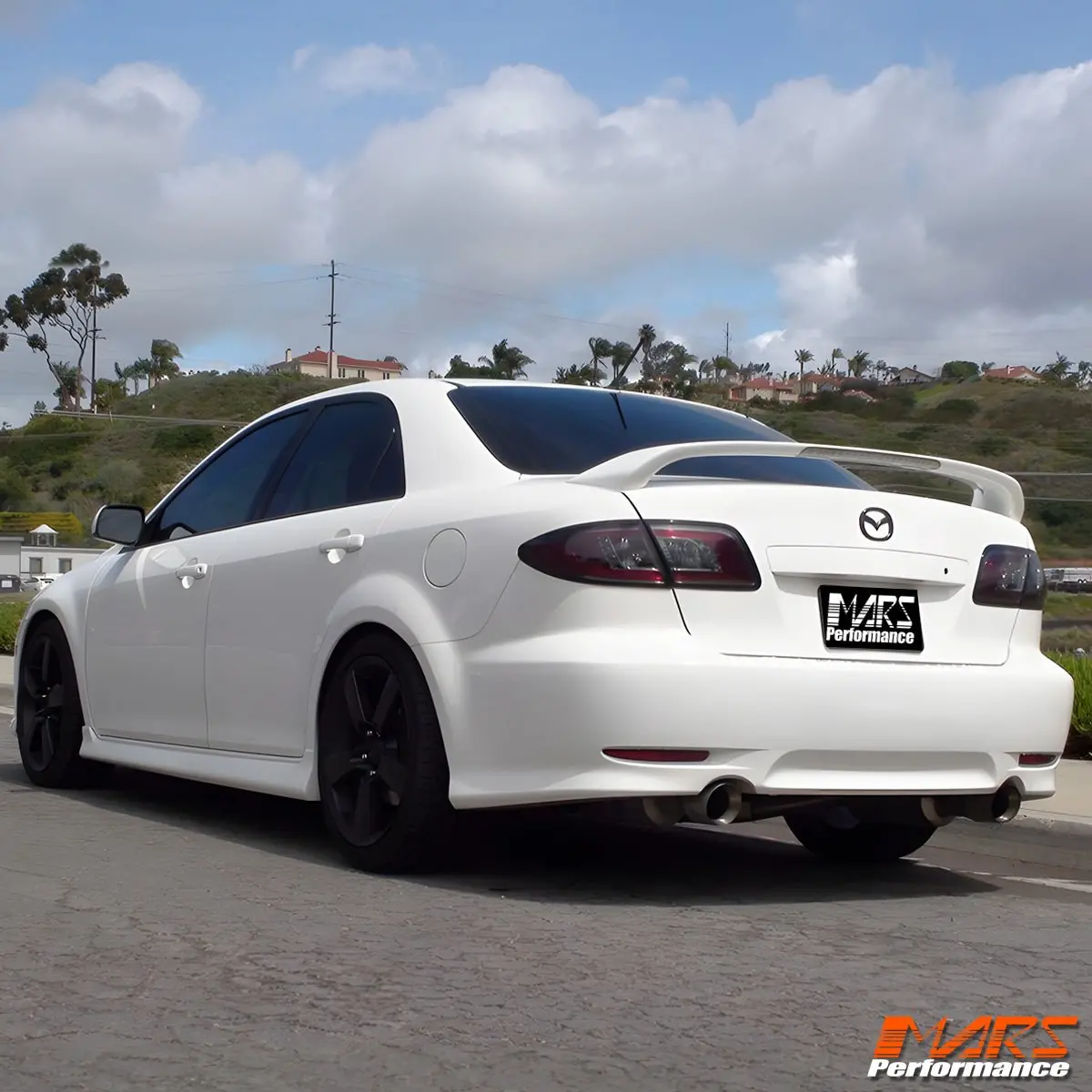 Full Smoked Led Tail Lights For Mazda 6 Gg Sedan & Hatch 2002-2007 2