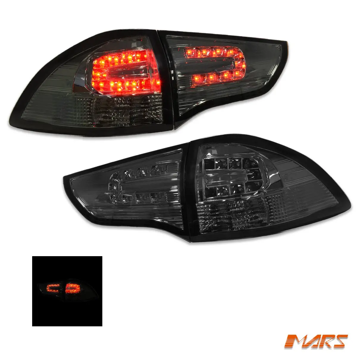 Full Smoked Led Tail Lights For Mitsubishi Challenger & Montero Sport Pb Pc 2008-2015 1