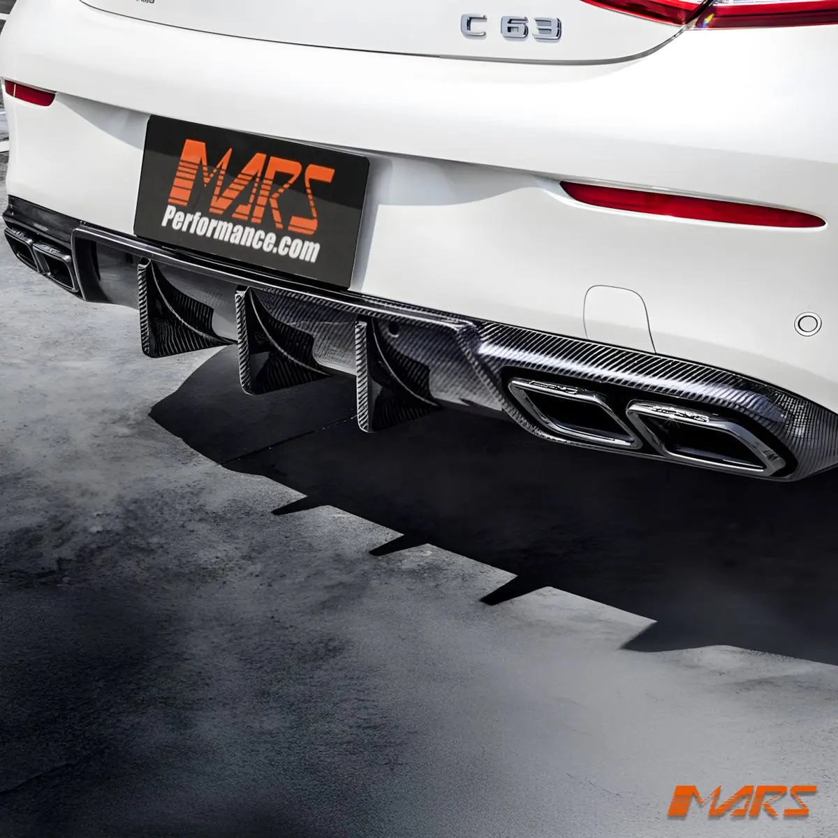 Future Design Carbon Fibre Rear Bumper Bar Diffuser For Mercedes-Benz My16-My18 C-Class C205 A205 Amg Package & C43 C63-S 1