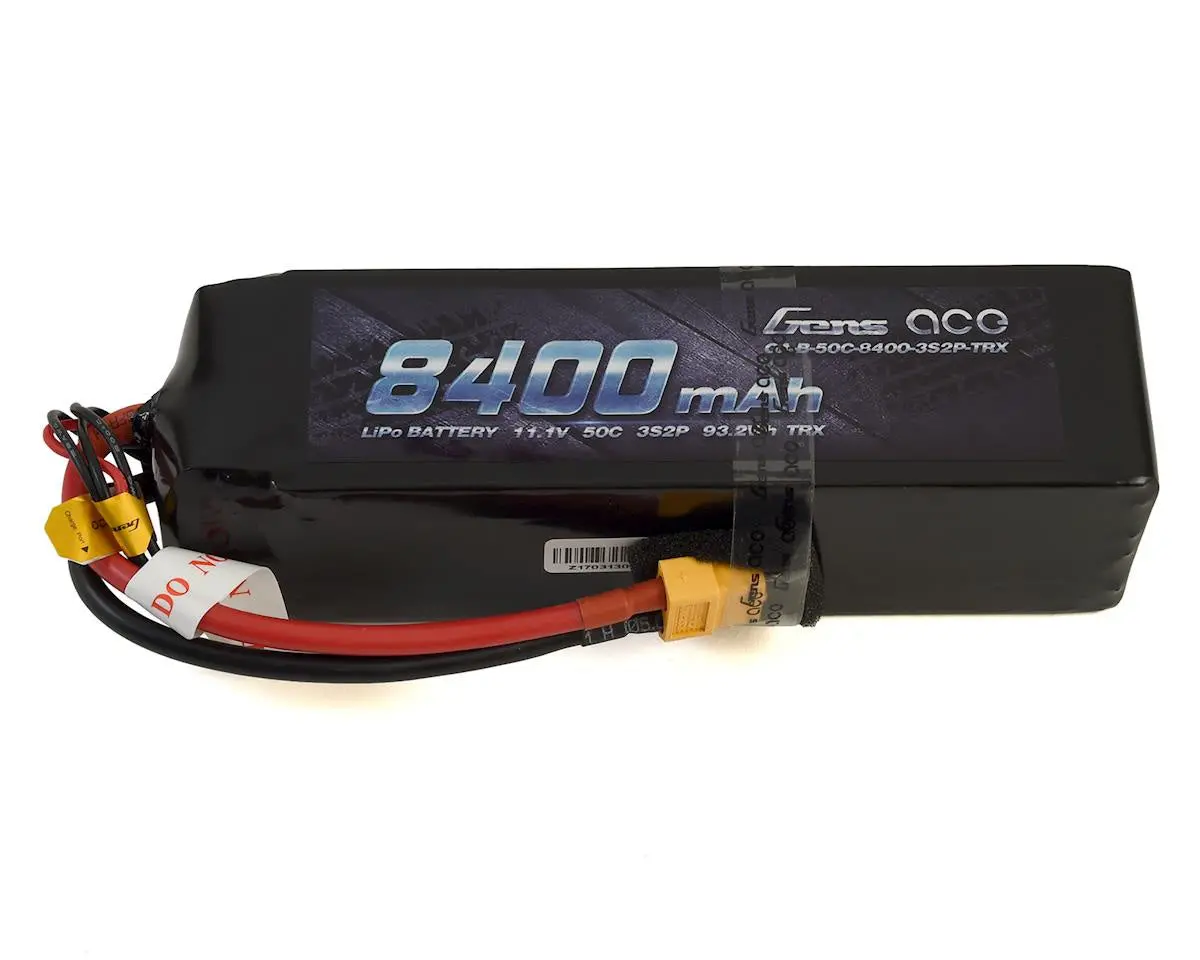 Gens Ace 3S Soft 50C Lipo Battery Pack W/Xt60 Connector (11.1V/8400Mah) 1