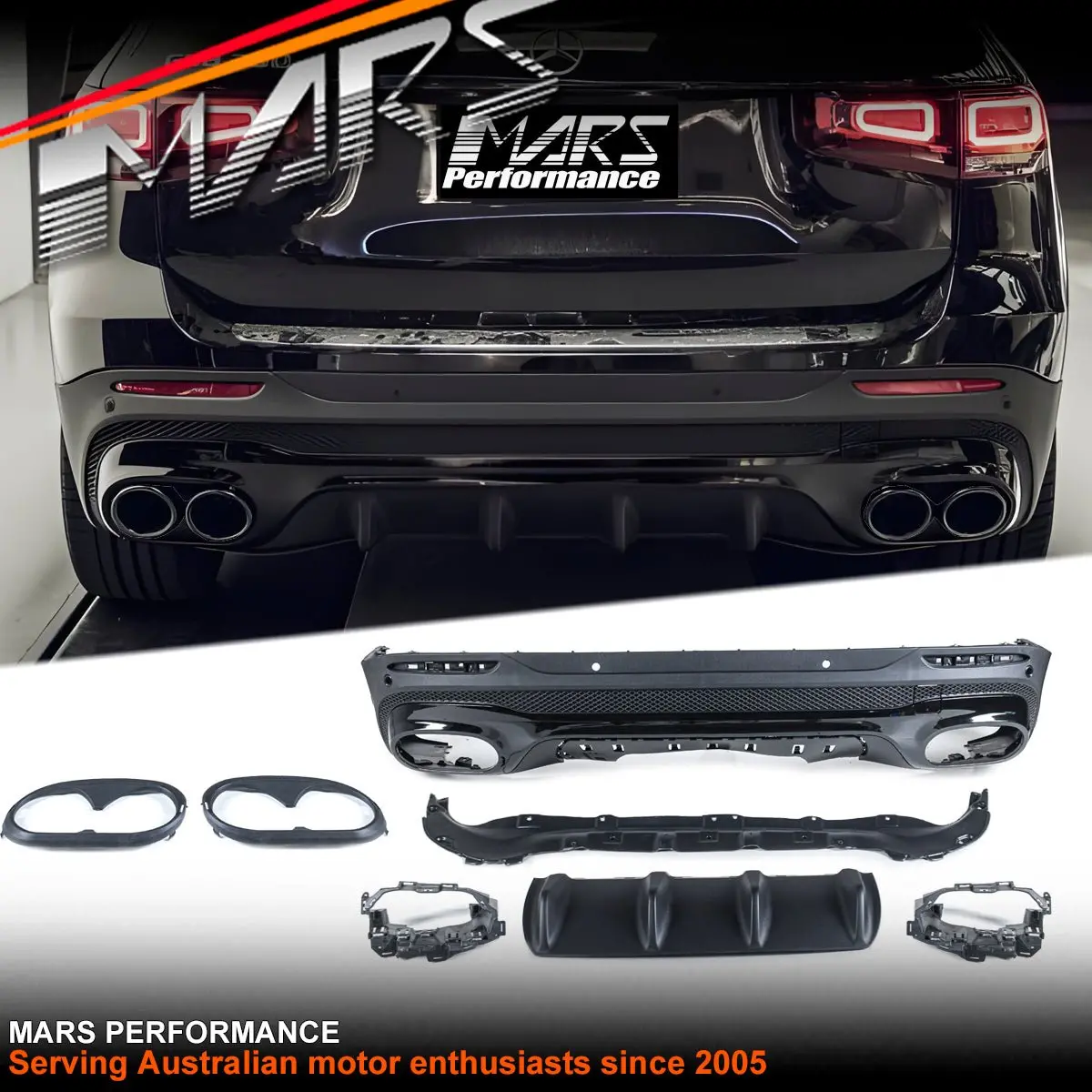 Glb45 Style Rear Diffuser Bodykit For Mercedes-Benz Glb-Class X247 With Amg Sport Bumper Bar & Glb35 2020-2025 1