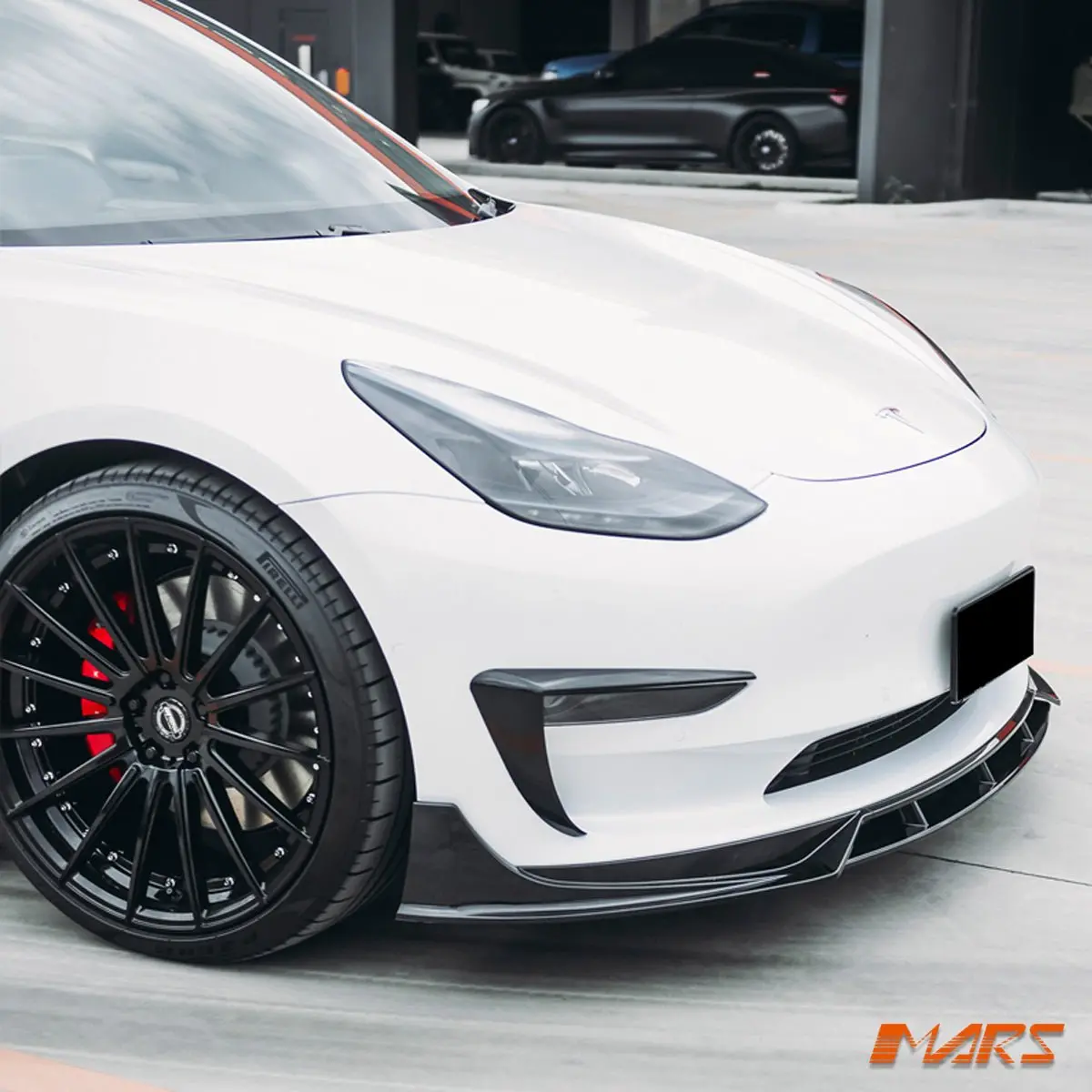 Gloss Black Aero Dynamic Lower Front Bumper Bar Lip Spoiler Bodykit For Tesla Model 3 2019-2023 1
