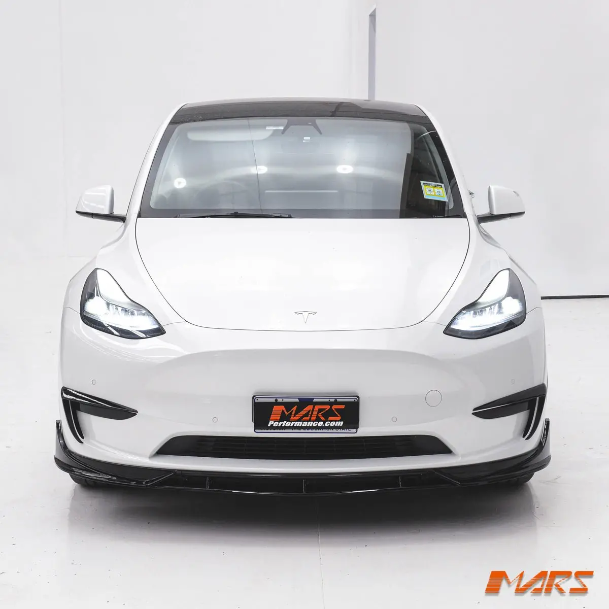 Gloss Black Aero Dynamic Lower Front Bumper Bar Lip Spoiler Bodykit For Tesla Model Y 2022-2024 1