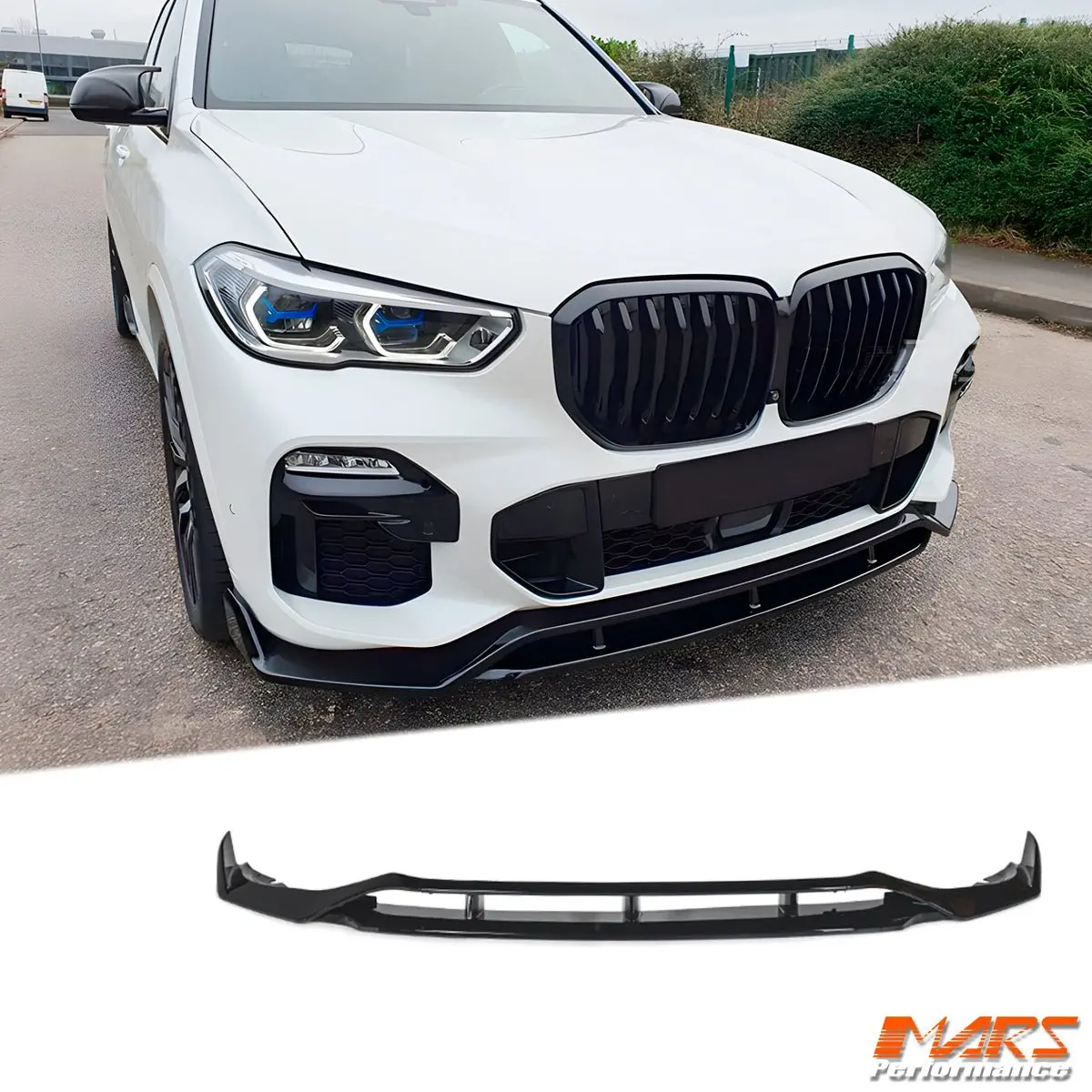 Gloss Black Aero Performance Front Bumper Bar Lower Lip Spoiler Bodykit For Bmw X5 G05 Pre Lci 2018-2023 1