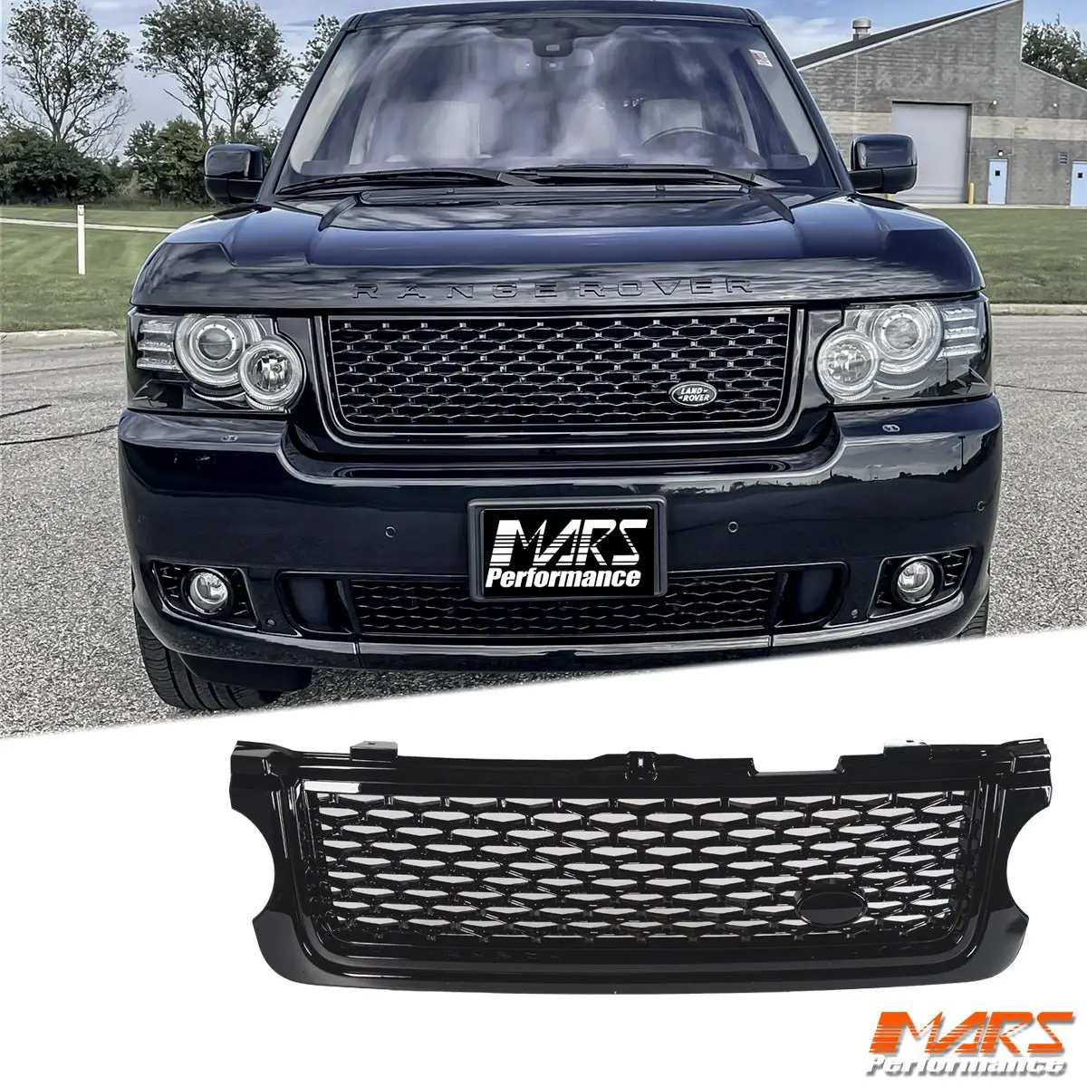 Gloss Black Autobiography Style Front Bumper Bar Grille Grill Bodykit For Land Rover L322 Range Rover Vogue 2010-2013 1