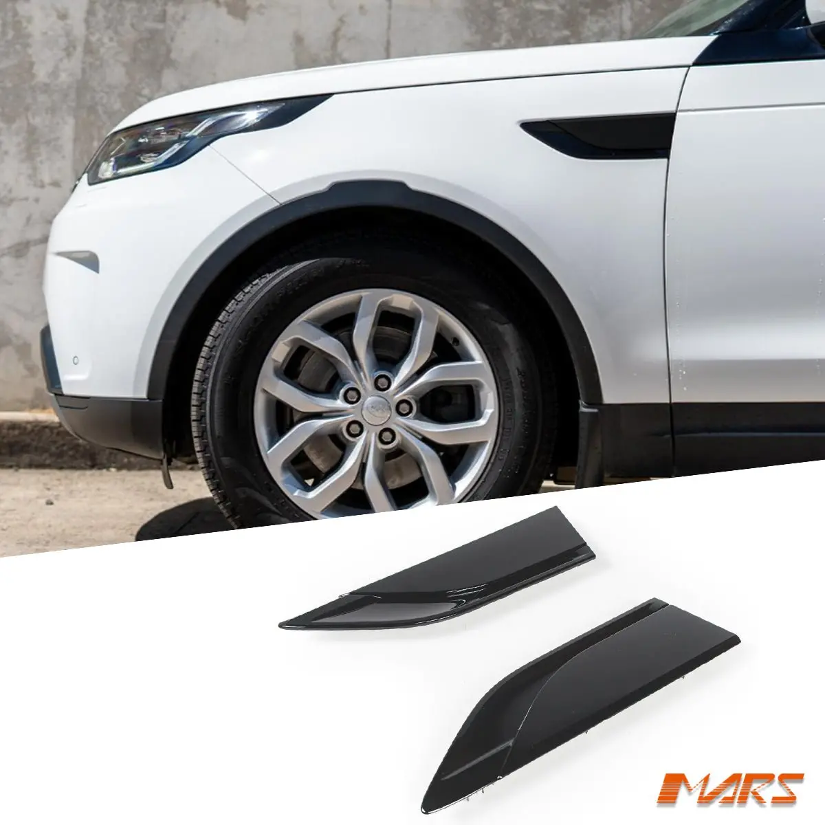 Gloss Black Blank Front Side Fender Vent Cover Garnish Trim Bodykit For Land Rover Discovery L462 Series-5 2017-2025 1