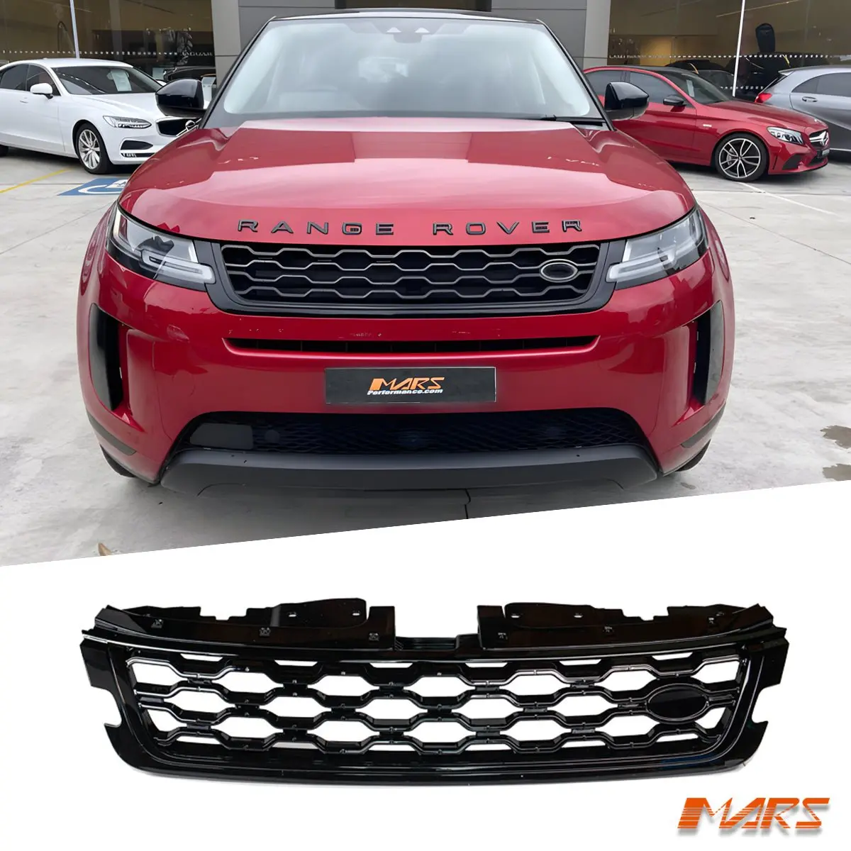 Gloss Black Dynamic Style Front Bumper Bar Grille Grill Bodykit For Land Rover Range Rover Evoque L551 2019-2024 1