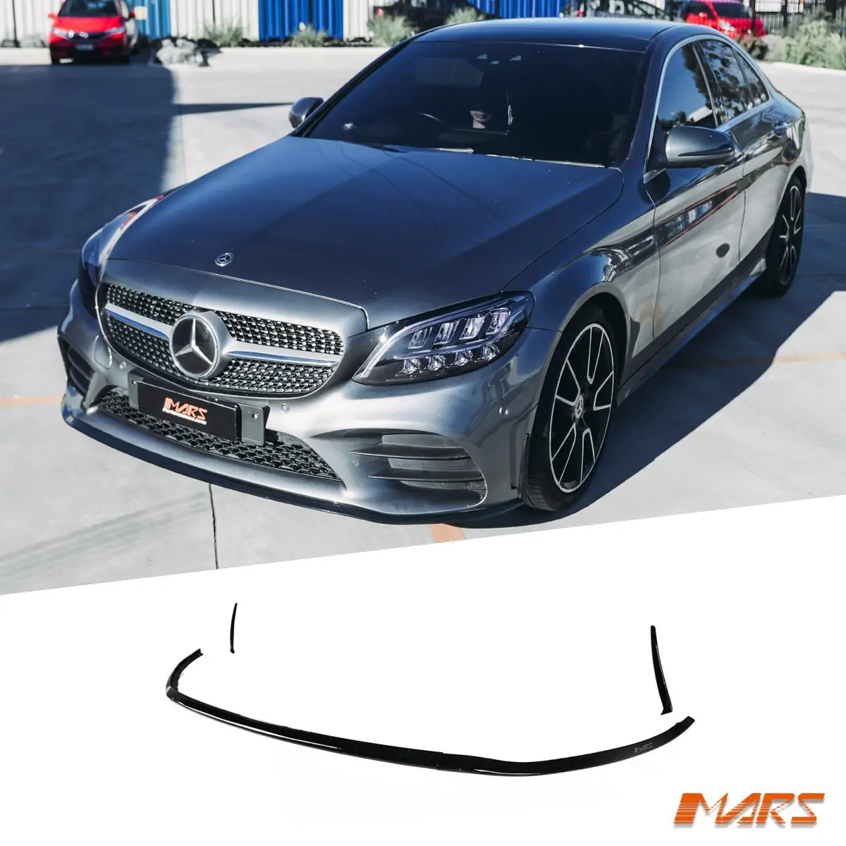 Gloss Black Edition 1 Style Front Bumper Lip Spoiler Bodykit For Mercedes-Benz C-Class C205 S205 W205 Amg Package & C43 2019-2022 1