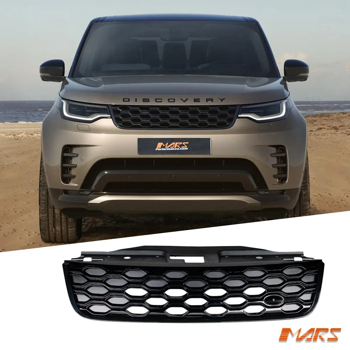 Gloss Black Edition Style Front Bumper Bar Grille Grill Bodykit For Land Rover Discovery 5 L462 Series-5 2017-2025 1