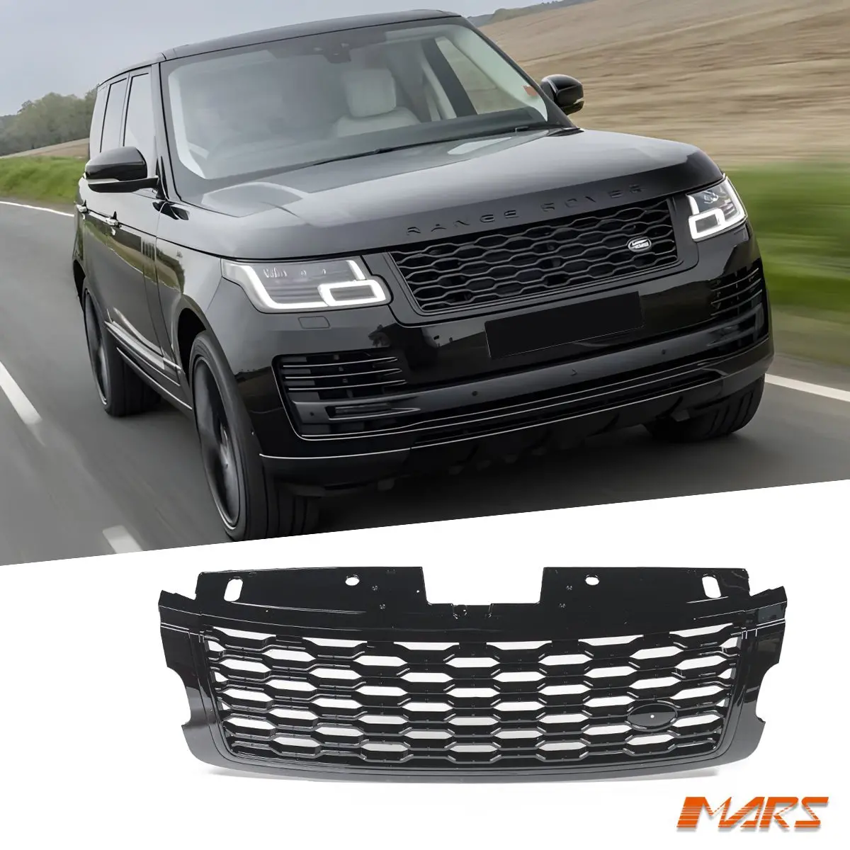 Gloss Black Front Bumper Bar Grille Grill Bodykit For Land Rover Range Rover Vouge L405 2018-2021 1