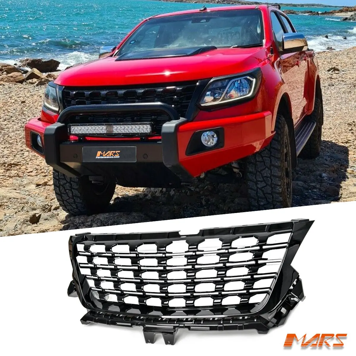 Gloss Black Front Bumper Bar Grille Grill Mesh Bodykit For Holden Colorado Rg Ute 2016-2020 1