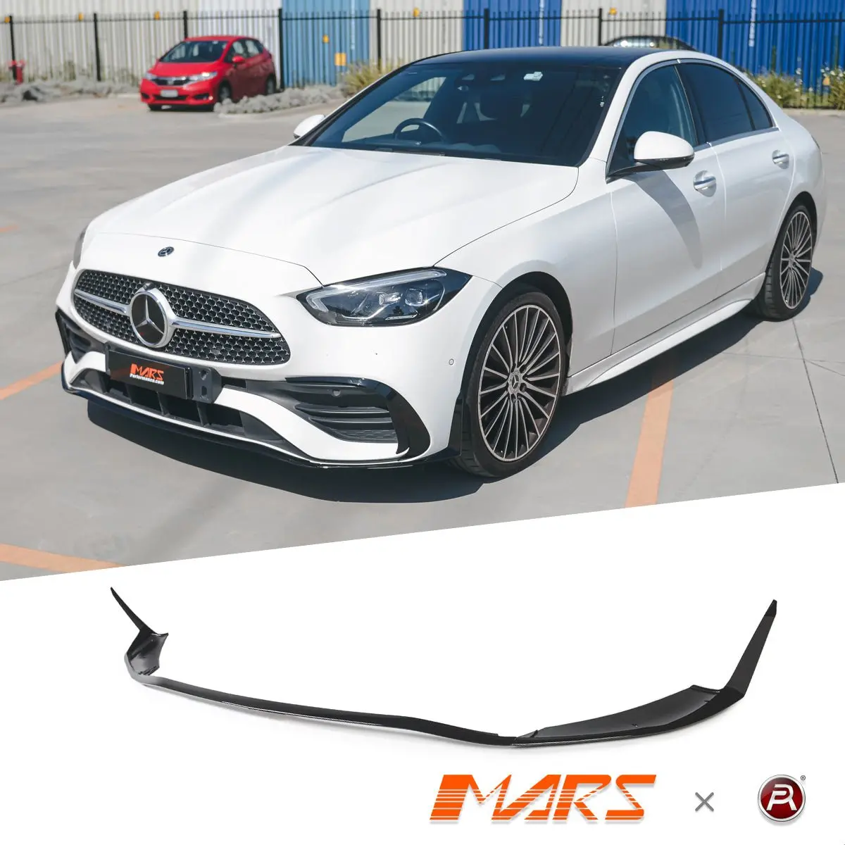 Gloss Black Front Bumper Bar Lower Lip Spoiler Bodykit For Mercedes-Benz C-Class W206 With Amg Sport Bumper Bar & C43 2022-2025 1