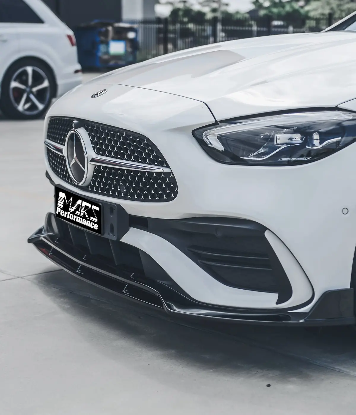 Gloss Black Front Bumper Bar Lower Lip Spoiler Bodykit For Mercedes-Benz C-Class W206 With Amg Sport Bumper Bar & C43 2022-25 1