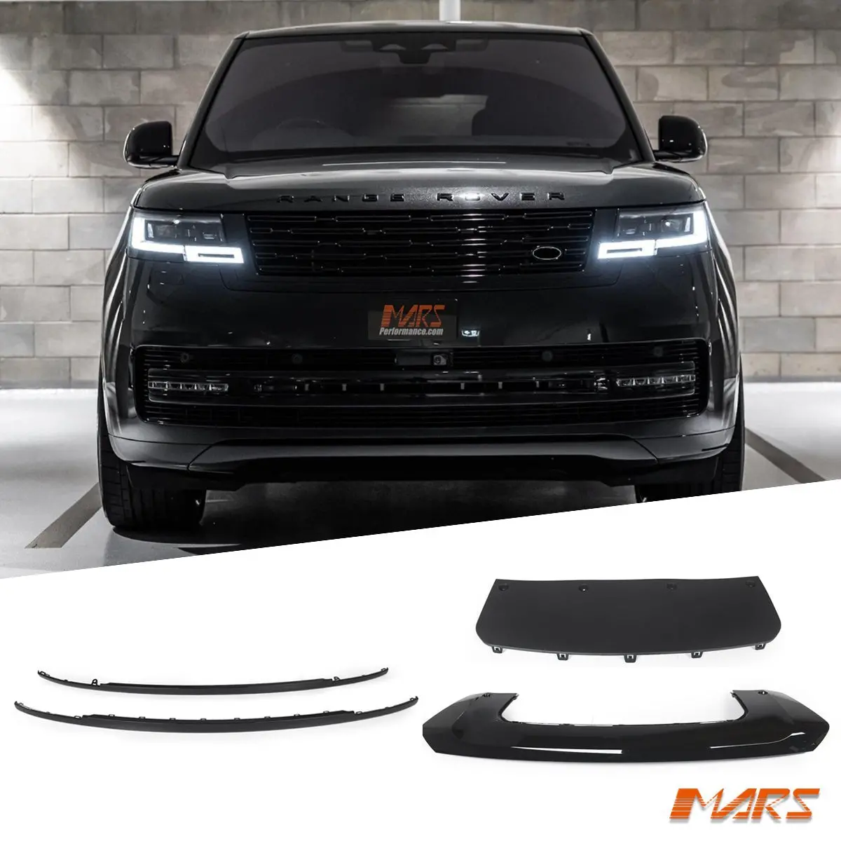 Gloss Black Lower Front Bumper Bar Mouding Trim Bodykit For Land Rover Range Rover Vouge L460 2022-2025 1