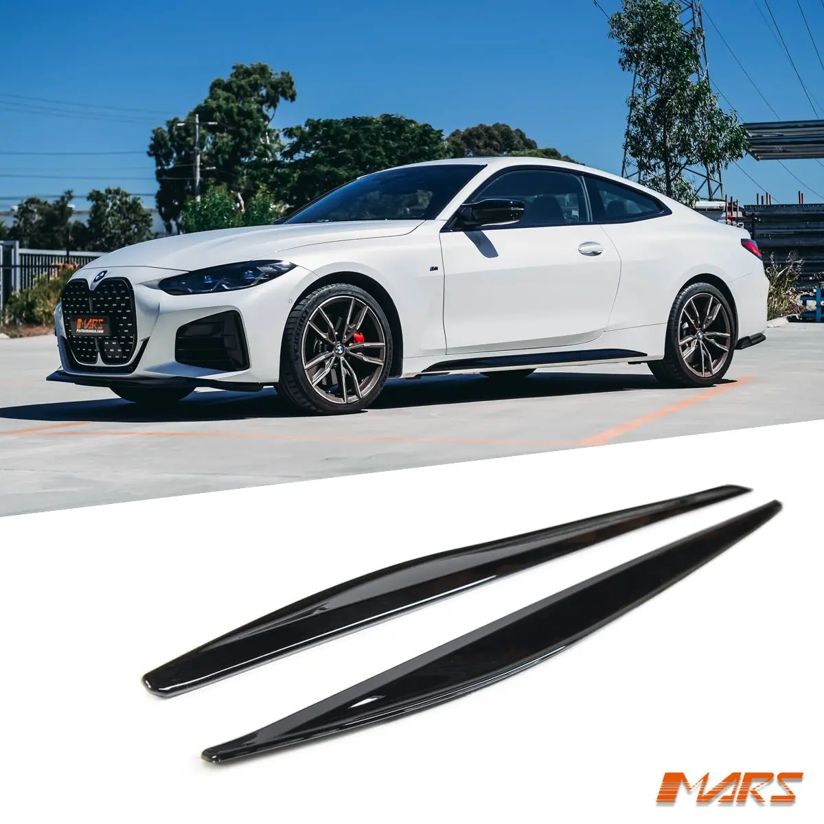 Gloss Black M Performance Style Lower Side Skirts Trim Bodykit For Bmw 4 Series G22 G23 M Sport 1