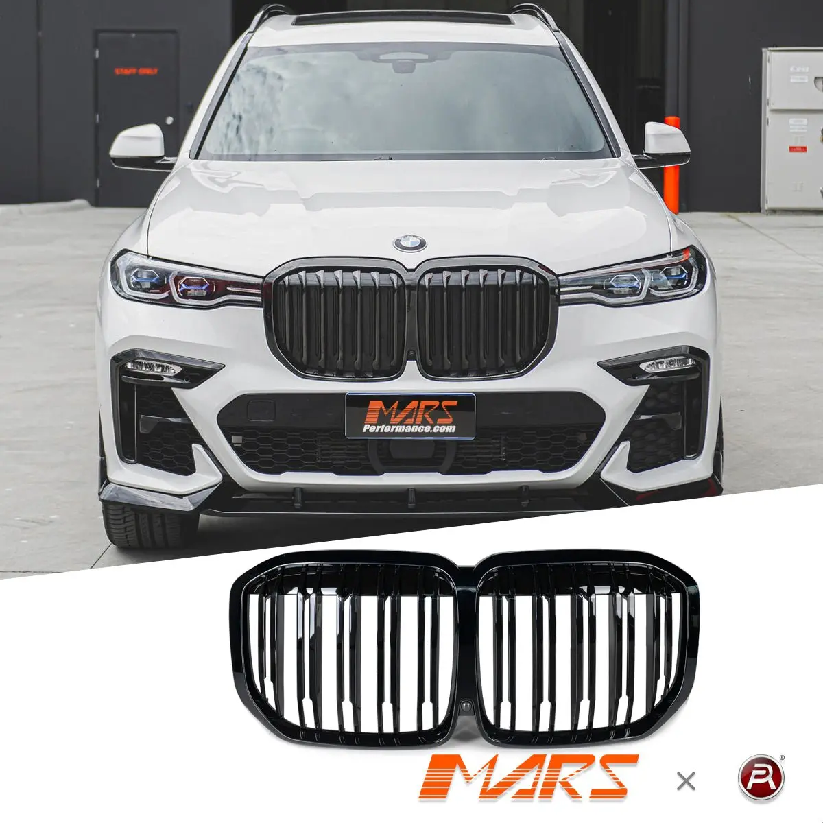 Gloss Black M Sport Style Front Bumper Bar Kidney Grille Grill Bodykit For Bmw X7 G07 Pre Lci 2019-2022 1