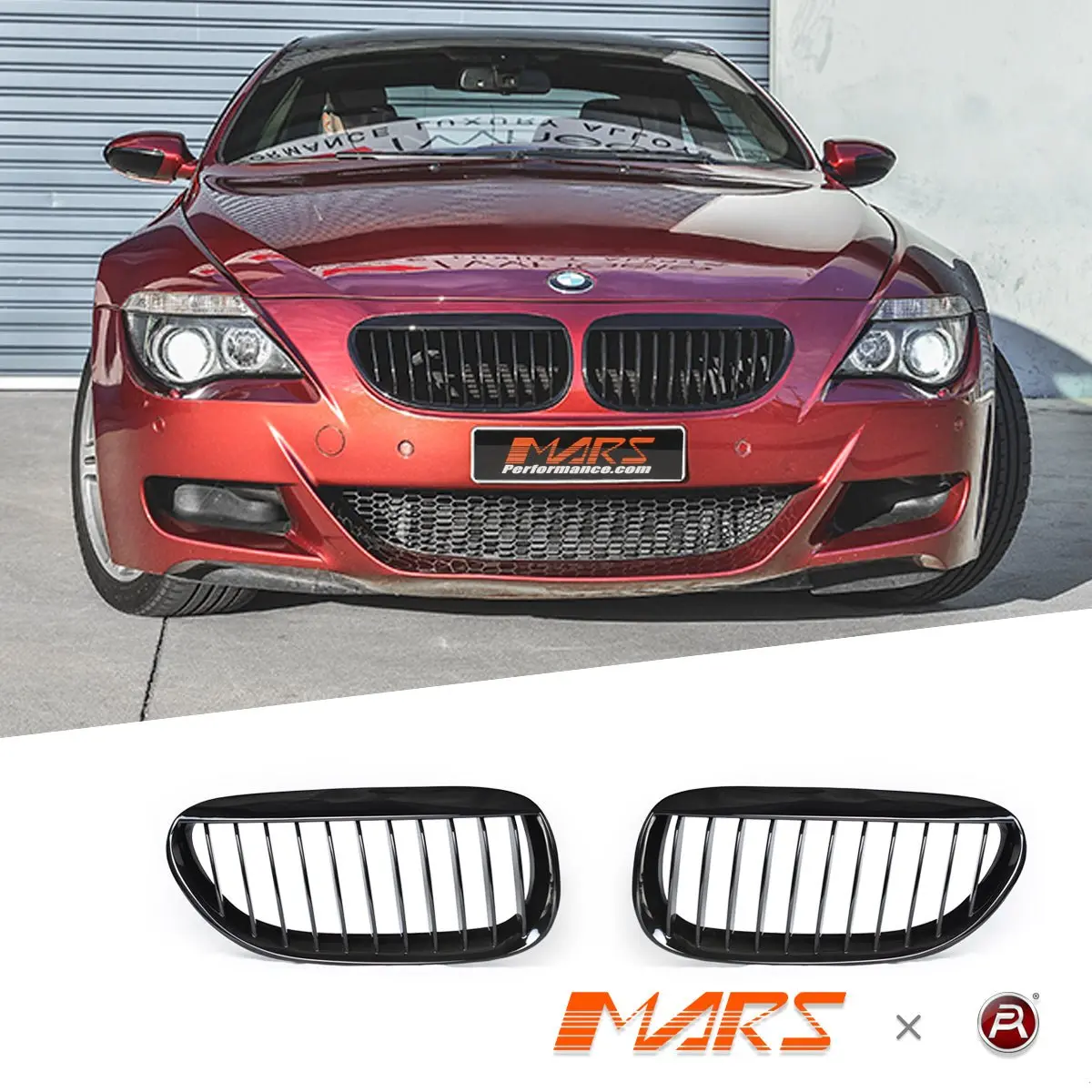 Gloss Black M6 Style Front Bumper Bar Kidney Grille Grill Bodykit For Bmw 6 Series E63 E64 Coupe & Convertible 2003-2010 1