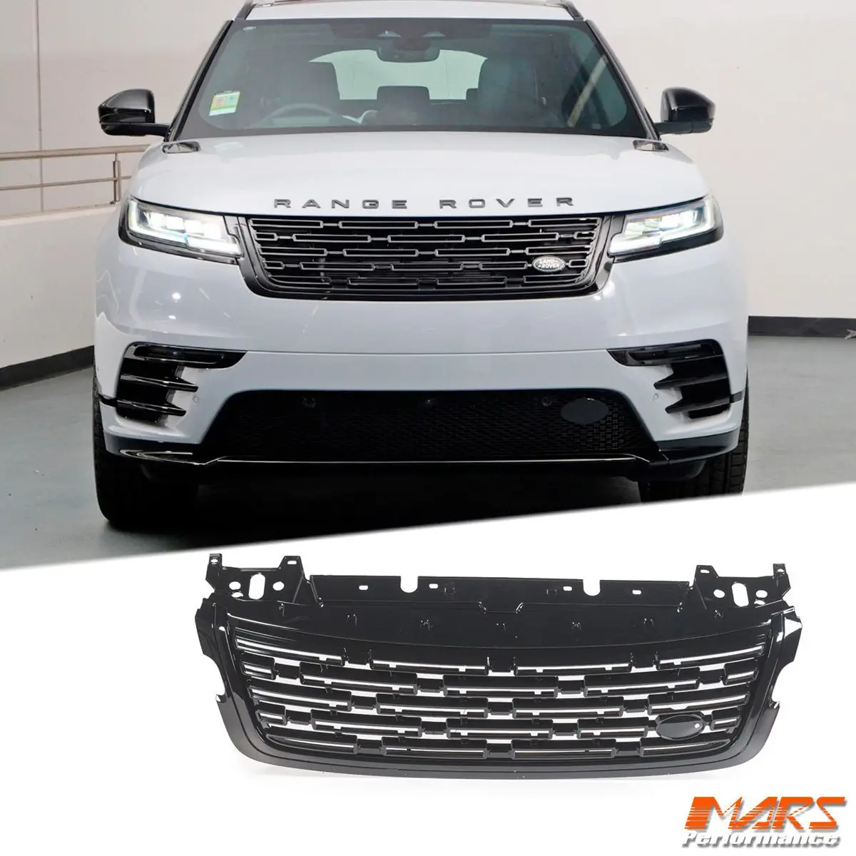 Gloss Black My24 Update Front Bumper Bar Grille Grill Bodykit For Land Rover Range Rover Velar L560 2017-2025 1
