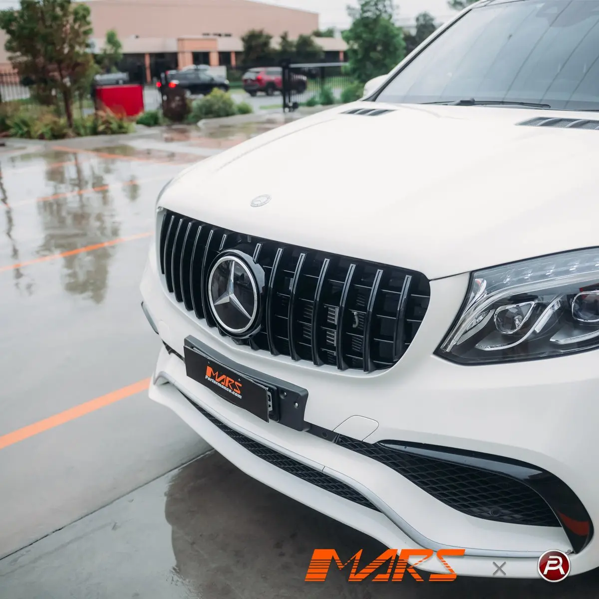 Gloss Black Panamericana Front Bumper Bar Grill Grille Bodykit For Mercedes-Benz Gls Class X166 & Gls63 Amg 2016-2019 1