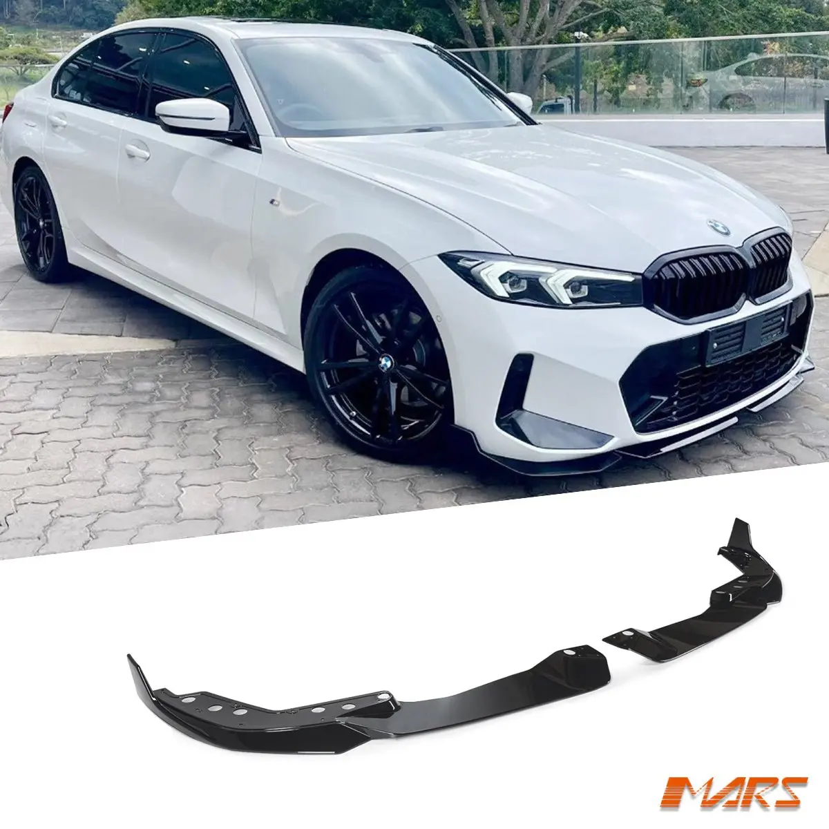 Gloss Black Performance Front Bumper Bar Lip Spoiler Bodykit For Bmw 3-Series G20 Sedan & G21 Wagon Lci 2022-2026 1