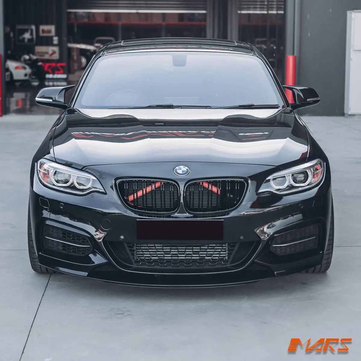 Gloss Black Performance Front Bumper Bar Splitters & Lip Spoiler Bodykit For Bmw F22 F23 2-Series M Sport 2014-2021 2