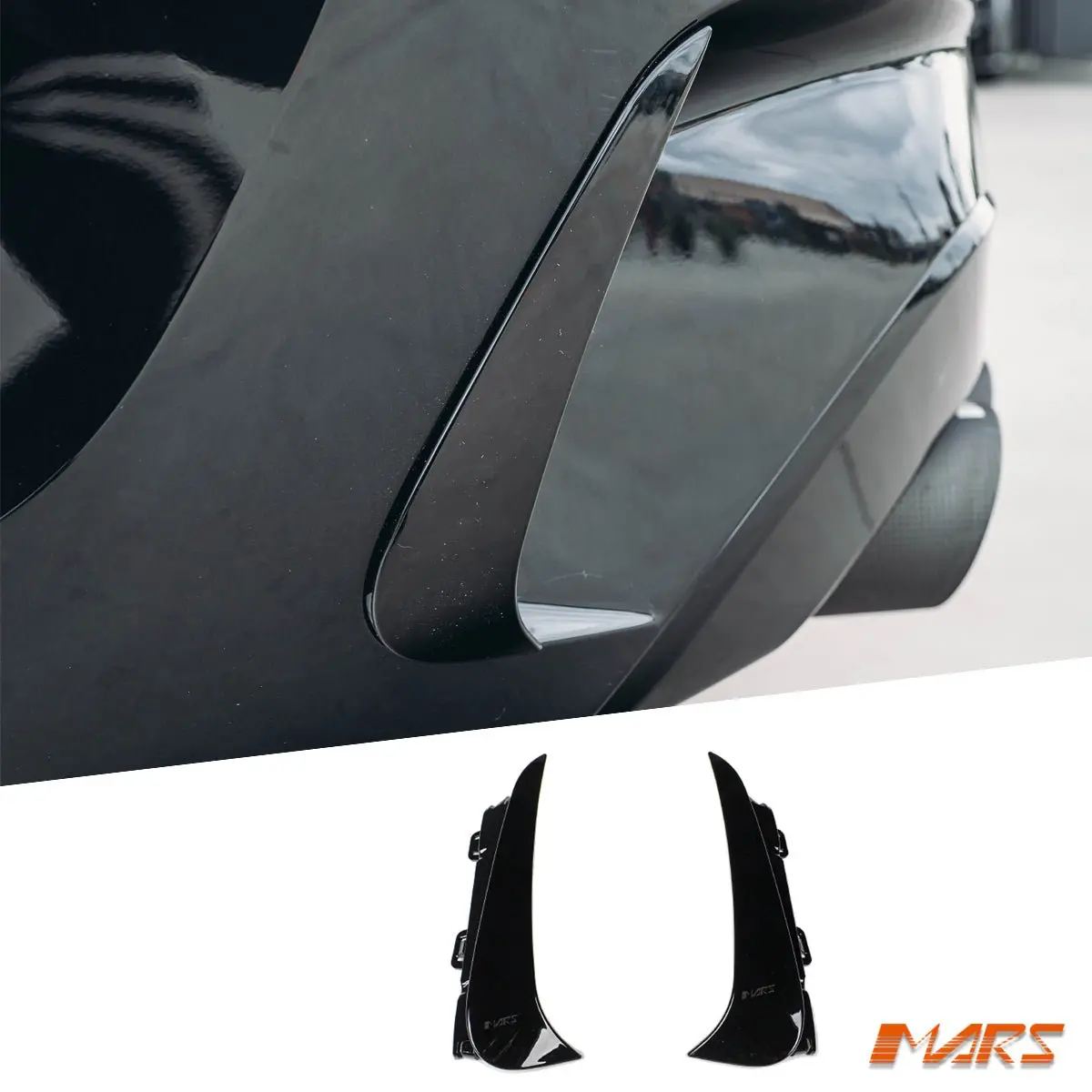 Gloss Black Performance Rear Bumper Bar Vents Blade For Bmw 3-Series M Sport G20 Sedan G21 Wagon, Pre Lci 2018-2022 1