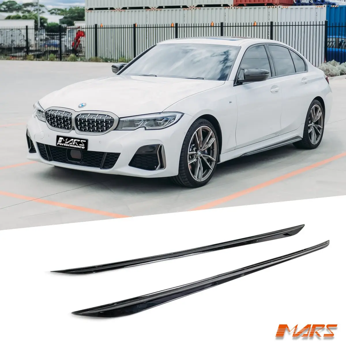 Gloss Black Performance Side Skirts Lip Spoiler Bodykit For Bmw 3-Series M Sport G20 Sedan G21 Wagon 1