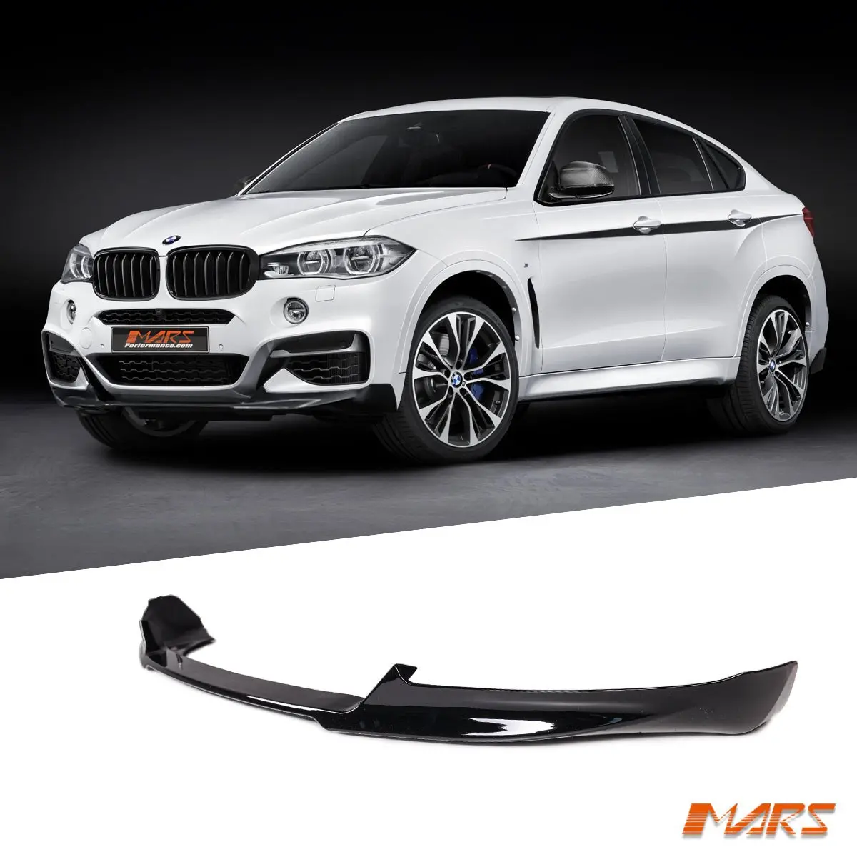 Gloss Black Performance Style Aero Dynamic Front Bumper Bar Lip Splitters Spoiler Bodykit For Bmw F16 X6 M Sport 2014-2019 1