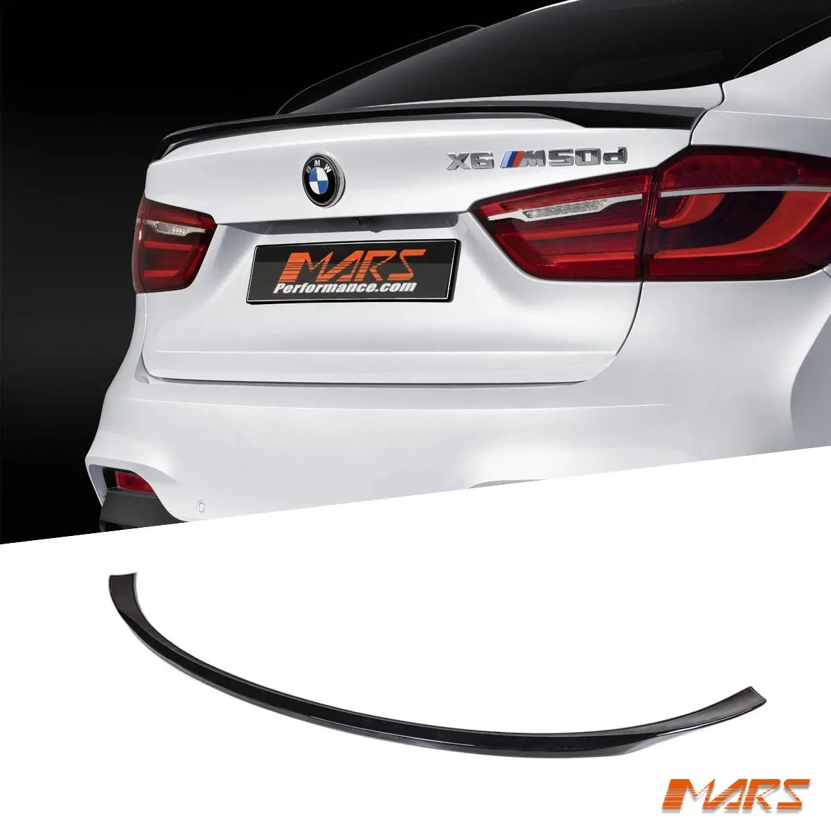 Gloss Black Performance Style Aero Dynamic Rear Trunk Lip Spoiler Bodykit For Bmw F16 X6 & F86 X6m 2014-2019 1