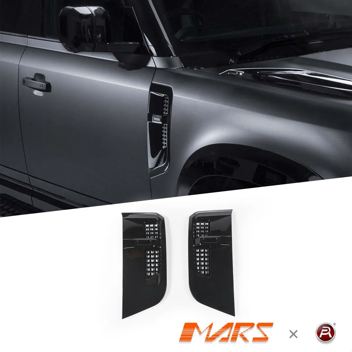 Gloss Black Urban Style Replacement Side Fender Guards Vent Set Bodykit For Land Rover Defender L663 90 110 130 2020-2026 1