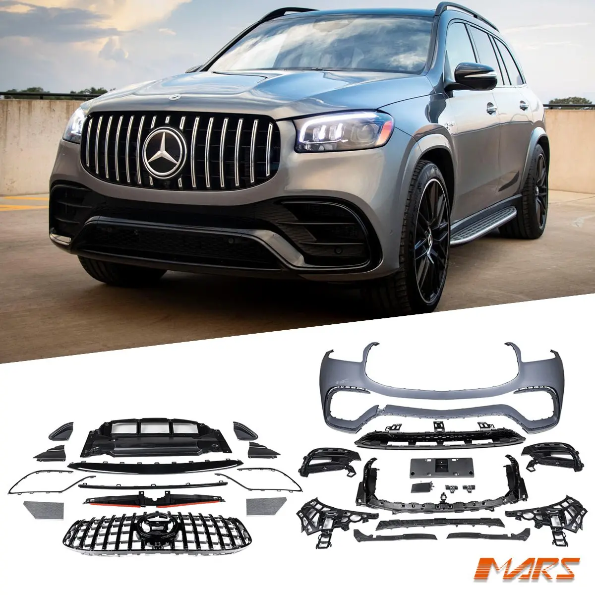 Gls63-S Amg Style Front Bumper Bar Bodykit & Grill For Mercedes-Benz Gls Class X167 2019-2025 1