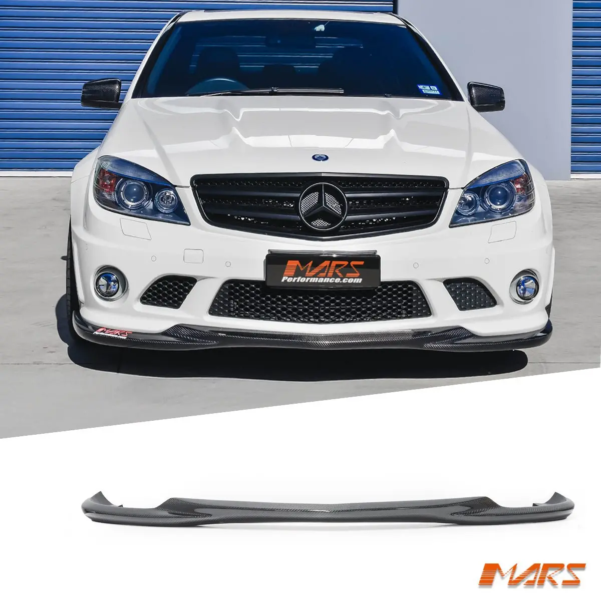 Godhand Style Carbon Fibre Front Bumper Bar Lip Spoiler Bodykit For Mercedes-Benz W204 Amg C63 2007-2011 Pre Update 1