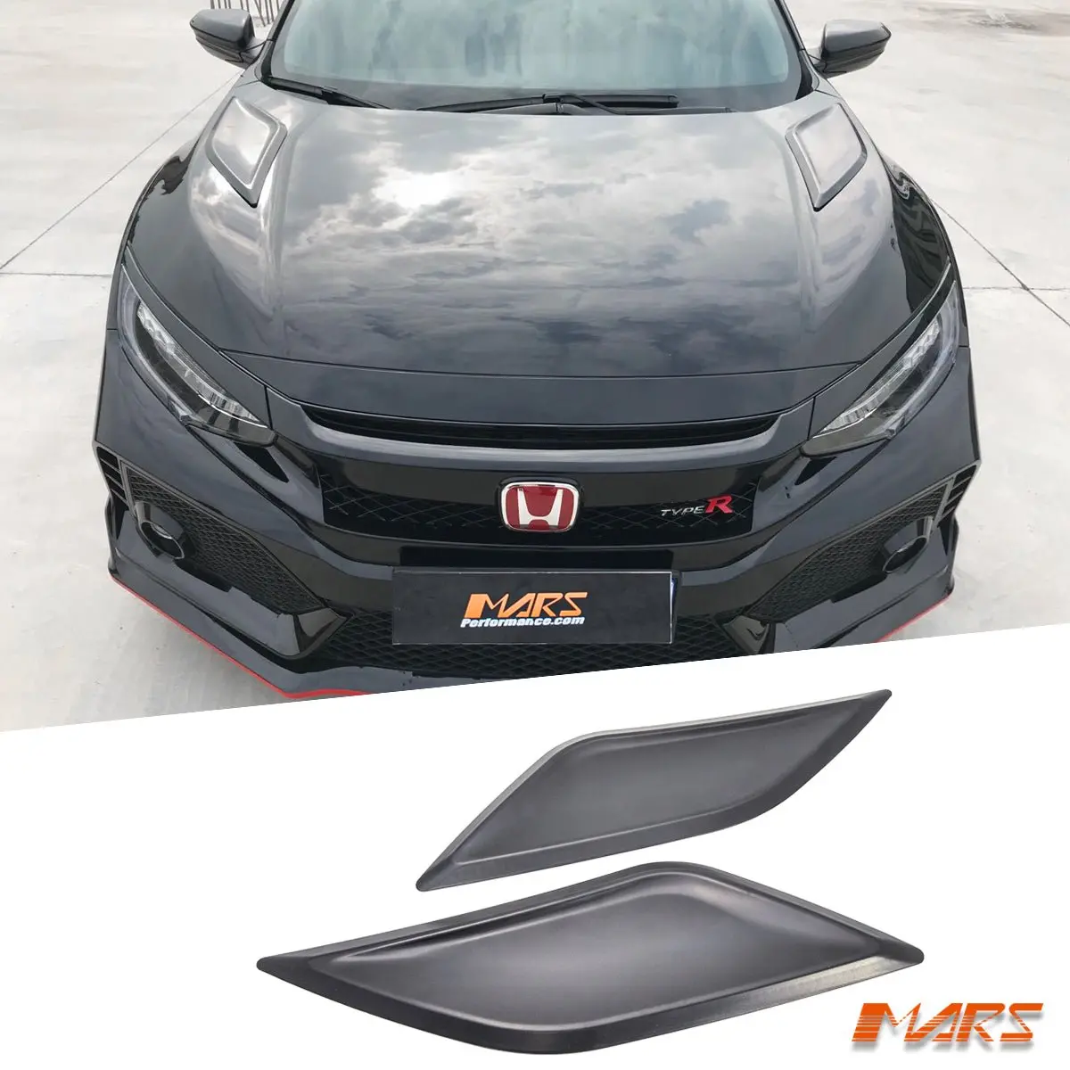 Gt Bonnet Hood Scoop Vents Bodykit For Honda Civic Fc Sedan Hatch 2016-2021 1