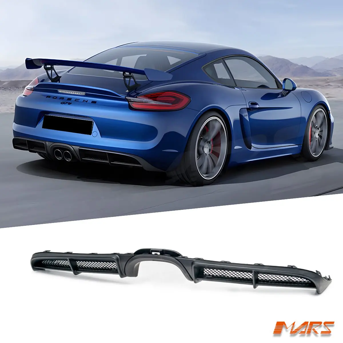 Gt4 Style Rear Bumper Bar Diffuser Bodykit For Porsche 981 Cayman & Boxster 1